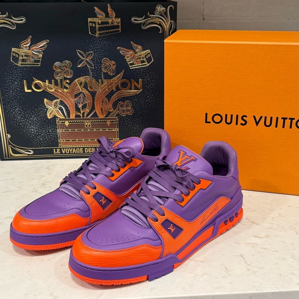 NWT Louis Vuitton Virgil LV Trainer Sneakers Men’s 12